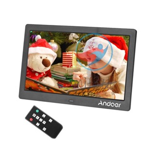 Mif)andoer นาฬิกาปลุกดิจิทัล 10 นิ้ว 1024*600 IPS และกรอบรูป พร้อมรีโมตคอนโทรล 2.4G คําบรรยาย 11 ภาษา 12 กลุ่ม รองรับนาฬิกาปลุก