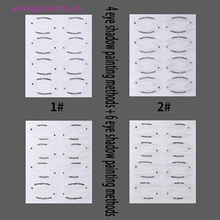 Strongaroetrtu สติกเกอร์แม่แบบ ลายฉลุ 3 นาที สําหรับแต่งหน้า เขียนอายไลเนอร์ อายแชโดว์