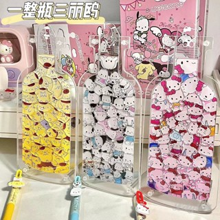 ღ Sanrio จิ๊กซอว์อะคริลิก Kuromi Cinnamoroll Melody ขวดจิ๊กซอว์ปริศนา Diy ของเล่นประกอบห้องเดสก์ท็อปตกแต่งของขวัญสำหรับเด็ก