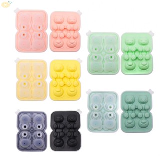 【VARSTR】Ice Tray 15.2*11*3.6cm 3D Bear Shape Flexible Ice Cube Moulds Mold Tray Molds