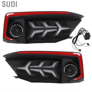 Sudi 6000K Turn Light Pair Daytime Running  Front Fog Lamp Replacement for Honda Civic 2019‑2021