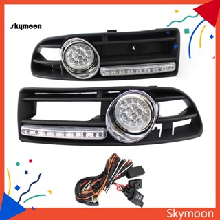 Skym* หลอดไฟตัดหมอก LED ABS สว่างมาก 1J 2 ชิ้น5853665B 1J5853666B ความสว่างสูง สําหรับ VW Bora 99-04