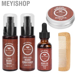 Meyishop Beard Oil  Make Healthy Reduce Loss Look Shiny Soft Grooming Kit Convenient with for Home Use and Professional Hair Salon