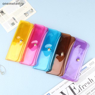 Onem กระเป๋าใส่แว่นตากันแดด PVC สีแคนดี้ใส แบบพกพา สําหรับผู้หญิง และผู้ชาย