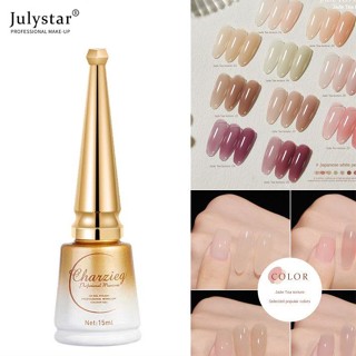 JULYSTAR Charzieg 30 สีเจลทาเล็บเจลลี่กึ่งถาวรแช่ปิดยูวีเจลทาเล็บ 2023 น้ำแข็งใสสีทาเล็บเคลือบเงา