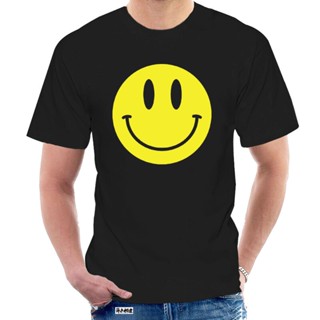 ขายดี เสื้อยืด พิมพ์ลายหน้ายิ้ม Happy smile 5229Y 358698