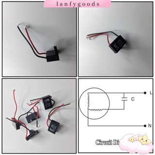 Lanfy ตัวเก็บประจุมอเตอร์พัดลมเพดาน AC 450V 1.5 2uF CBB61