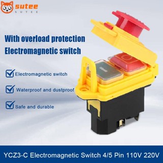 Sutee สวิตช์แม่เหล็กไฟฟ้า กันน้ํา 4/5 Pin ON- Momentary Reset