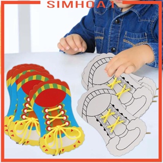 [Simhoa1] เชือกผูกรองเท้า เสริมพัฒนาการเด็กวัยหัดเดิน 10 ชิ้น สําหรับเด็กผู้ชาย ผู้หญิง 3 ปีขึ้นไป
