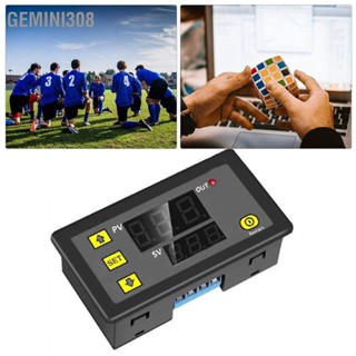 Gemini308 โมดูลรีเลย์ตั้งเวลา DC 12V Dual แสดงผล Digital Cycle Delay Switch Controller Voltmeter 20A