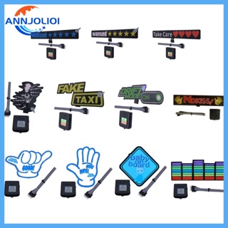 Ann สติกเกอร์ Led เรืองแสง สําหรับติดตกแต่งกระจกหน้าต่างรถยนต์