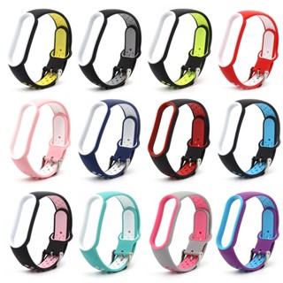 สายนาฬิกาข้อมือ หัวเข็มขัดสีเงิน สําหรับ Xiaomi Mi Band 6 Xiaomi Mi Band 5 Xiaomi M6 M5