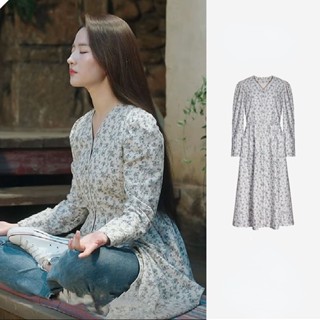 [พร้อมส่ง] Go Somewhere Windy Xu Hongdou Liu Yifei ชุดเดรส แขนยาว ลายดอกไม้ สไตล์ฝรั่งเศส สําหรับผู้หญิง