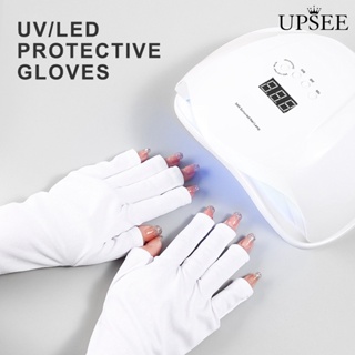 Upsee❀ถุงมือป้องกันรังสียูวี LED มัลติฟังก์ชั่น น้ําหนักเบา สําหรับผู้หญิง 1 คู่