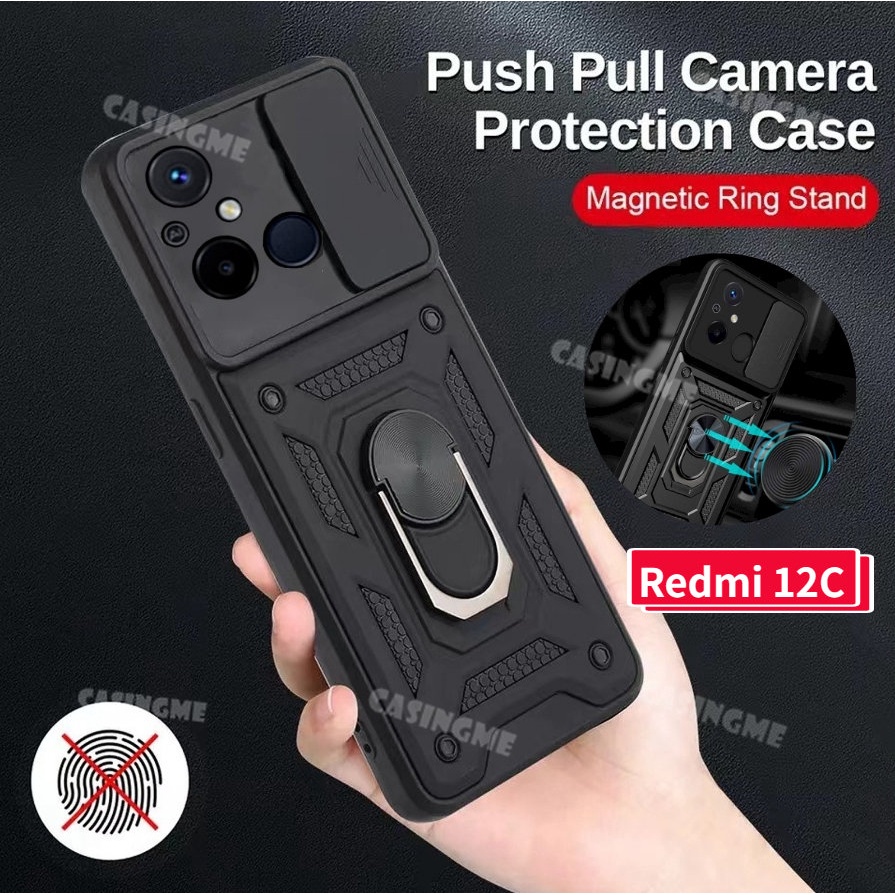 เคสโทรศัพท์มือถือ กันกระแทก พร้อมแหวนแม่เหล็กตั้งโทรศัพท์ สําหรับ Redmi 12C Redmi 12C Redmi 12C C12 