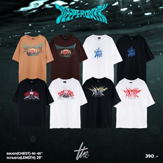 Urthe - เสื้อยืดโอเวอร์ไซซ์ สกรีนลาย  รุ่น DEEPERDARK