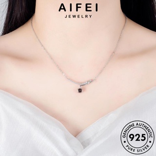 AIFEI JEWELRY เครื่องประดับ ต้นฉบับ จี้ แฟชั่น ภาษาฉันรักคุณ เครื่องประดับ เกาหลี ผู้หญิง เงิน แท้ สร้อยคอ 925 Silver N11