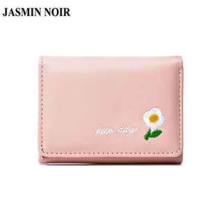 Jasmin NOIR กระเป๋าสตางค์ ใบสั้น หนัง PU ลายดอกไม้ สําหรับผู้หญิง