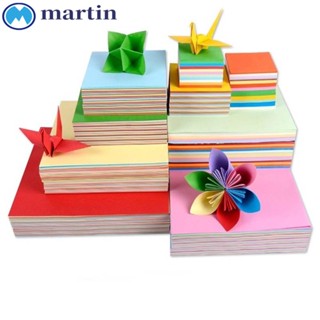 Martin Origami กระดาษพับ 10 สี ของเล่นเสริมการศึกษาเด็ก สําหรับตกแต่งผนังพื้นหลัง DIY