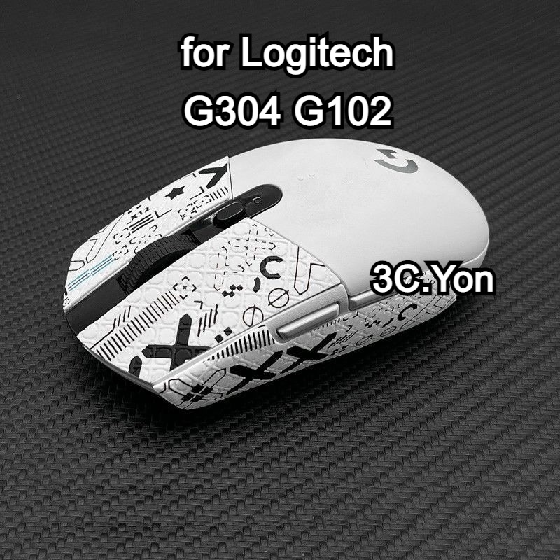 สติกเกอร์ฟิล์มติดเมาส์ กันลื่น น้ําหนักเบาพิเศษ กันเหงื่อ สําหรับ Logitech G304 G102