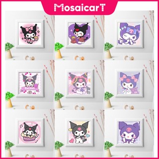 5D ภาพวาดเพชรพร้อมกรอบเด็กภาพวาดเพชรคริสตัล Kuromi รูปการ์ตูนชุดภาพวาดลูกปัดสำหรับเด็ก