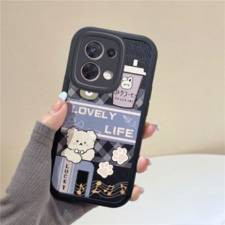 เคส OPPO Reno8 5G เคส OPPO Reno8 5G Reno8 Z 5G Reno 7Z 8Z Reno 8 5G เคสโทรศัพท์มือถือ TPU ลายการ์ตูนหมีชานม สําหรับ