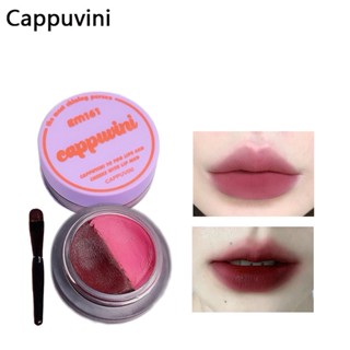 Cappuvini ลิปสติก เนื้อแมตต์กํามะหยี่ พร้อมแปรง