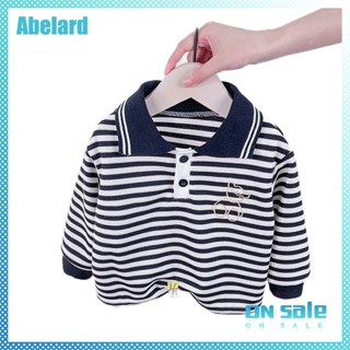 Abelard Boys เสื้อยืดโปโล แขนยาว ปักลายหมีน่ารัก สําหรับเด็กผู้ชาย อายุ 1-5 ปี