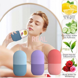 CYREAL Ice Facial Roller ถ้วยนวดน้ำแข็งสำหรับ Face Eye Cold Massage กระชับรูขุมขนแบบพกพา Ice Compress Detumescence