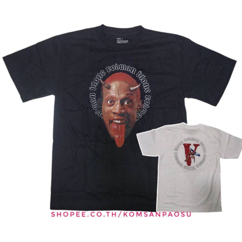 QIเสื้อยืด rodman dennis rodman x vlone