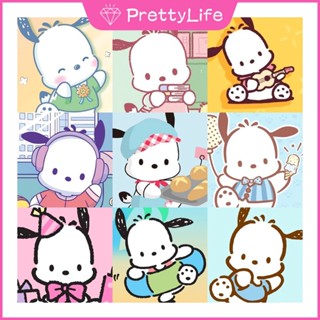 SANRIO 【PL】ภาพจิตรกรรมปักครอสสติตช์เพชร รูปการ์ตูนซานริโอ้ Pochacco 5d ขนาด 30x30 ซม. สําหรับตกแต่งบ้าน DIY