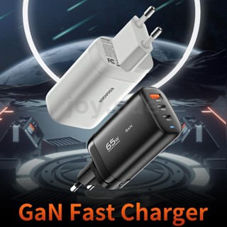 [GaN Tech] Essager อะแดปเตอร์ชาร์จ USB PD 65W 3 พอร์ต 2Type-C+USB-A PD3.0 QC3.0 ปลั๊ก EU US