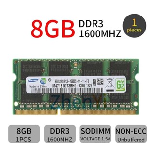 หน่วยความจําแล็ปท็อป โน้ตบุ๊ก Samsung 8GB 8G DDR3 1600MHz PC3-12800S 204Pin SODIMM