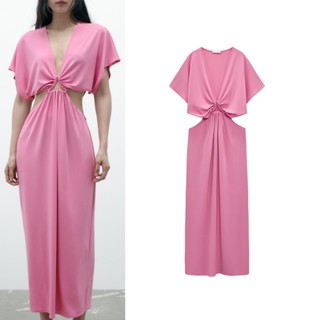 Zaras ชุดเดรส ผ่าข้าง สไตล์เซ็กซี่ แฟชั่นฤดูร้อน 2298019