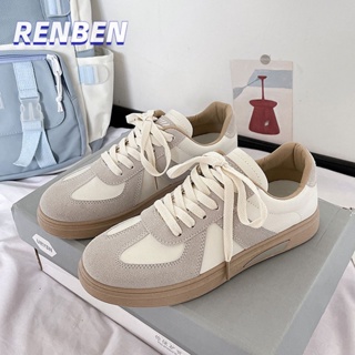 RENBEN รองเท้า Dexun นักเรียนหญิง Ins อเนกประสงค์ Retro Casual รองเท้ากีฬาบอร์ด