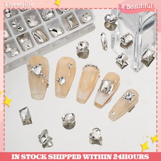 10 ชิ้น เครื่องประดับเล็บ โลหะผสม ใหม่ คริสตัล ดวงจันทร์ หัวใจ เพชร ไม่สม่ําเสมอ เครื่องบิน เครื่องประดับเล็บ หรูหรา ตกแต่งเล็บ