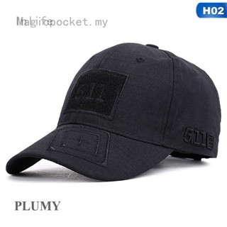 Plumy 511 หมวกเบสบอล ลายพราง สีเขียวทหาร ยุทธวิธีกลางแจ้ง 511 Velcro