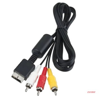 Zzz อะแดปเตอร์สายเคเบิลคอมโพสิต 3 RCA AV 1.8 ม. สําหรับ PS2 AV