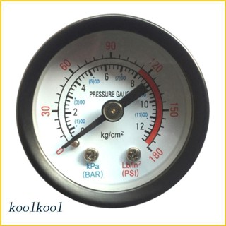 Kool เกจวัดความดันอากาศ 0-180 psi kPa- เกจวัดความดันคู่ สําหรับเครื่องอัดอากาศ น้ํา น้ํามัน แก๊ส Dura