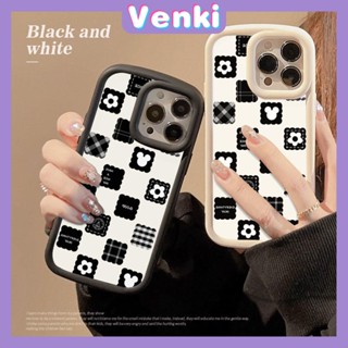 VENKI - เคสสำหรับ iPhone 11 Pro Max เคส TPU Soft Frosted Bubble Case Classic Checkerboard and Hearts ป้องกันกล้องกันกระแทกสำหรับ iPhone 14 13 12 11 Plus Pro Max 7 Plus X XR