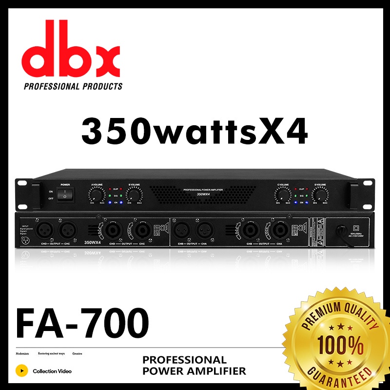 DBX FA-350 FA-700 เพาเวอร์แอมป์  เพาเวอร์แอมป์กลางแจ้ง 350W+350W+350W+350W วัตต์ RMS เครื่องขยายเสีย