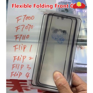 หน้าจอด้านนอก Flip2 Flip3 สําหรับ Samsung Galaxy Z Filp 5G 1 2 3 F700 F707 F711 6.7&amp;quot; อะไหล่แผงหน้าจอสัมผัส LCD แบบเปลี่ยน