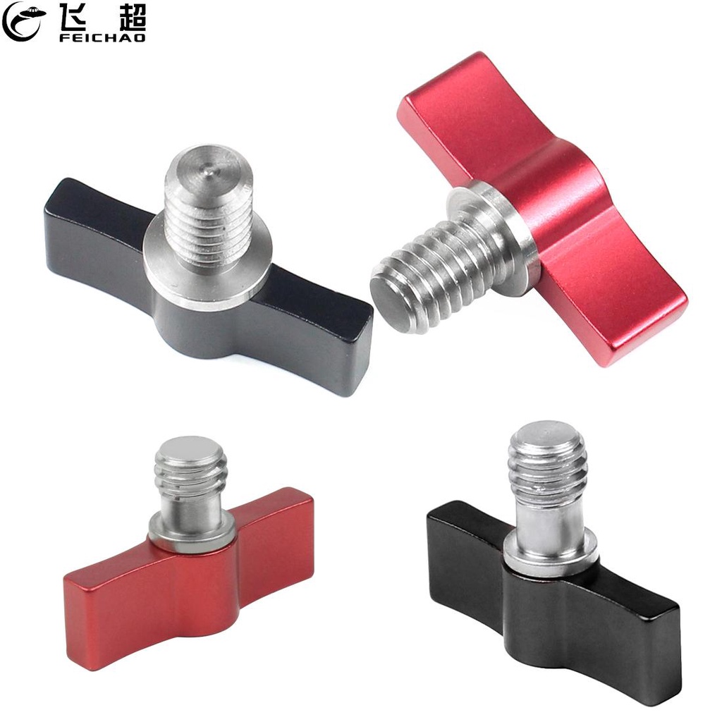 Feichao กล้องสกรูประแจปรับ M6 1/4 3/8 ด้าย L-Type Dual Wings อะแดปเตอร์สําหรับกล้อง GoPro DSLR