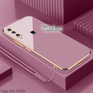 เคสโทรศัพท์มือถือ เคลือบเงา พร้อมสายคล้อง สําหรับ Vivo 1915 1916 V1928A 1814 1815 1933 1919 1915 1907 1920 1611
