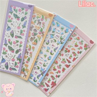 ❥LILAC✿ Stationery Stickers Cute Scrapbooking Paper Sticker Animals DIY Album Kawaii Korean PET Hand Account/Multicolor