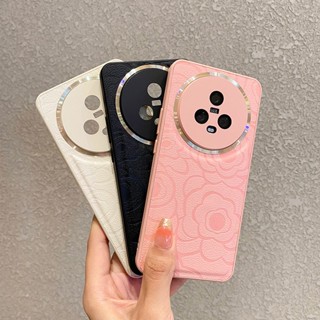 เคสโทรศัพท์มือถือหนัง กันกระแทก ลายดอกไม้น่ารัก พร้อมแหวนโลหะ สําหรับ HONOR Magic 5 Pro 80 70 Nova 10 Pro