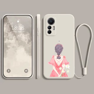 เคส xiaomi 12 LITE 12T PRO 12T 13 LITE เคสโทรศัพท์มือถือ ซิลิโคนนิ่ม ลายการ์ตูนเด็กผู้หญิง พร้อมสายคล้อง สําหรับ