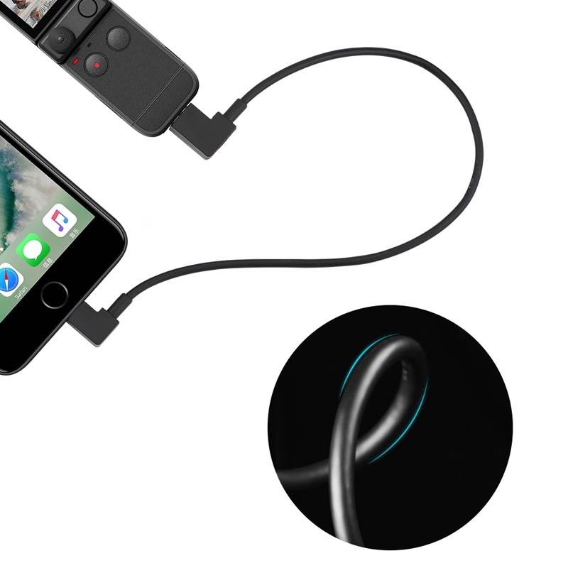 สายเคเบิลเชื่อมต่อข้อมูล Type-C เป็น Micro-USB IOS ขนาด 30 ซม. สําหรับ DJI Pocket 2 เป็นสายแปลงโทรศัพท์ OTG