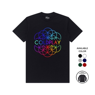 เสื้อยืด ผ้าฝ้าย พิมพ์ลายวงดนตรี Coldplay ยุค 30 สําหรับผู้ชาย และผู้หญิง