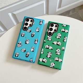 CASETIFY เคสโทรศัพท์มือถือแบบนิ่ม TPU ใส กันกระแทก ลายแพนด้าน้อยน่ารัก แฟชั่น สําหรับ Samsung Galaxy S23 Ultra Plus S22 Plus Ultra S21 Ultra Plus S20 Ultra S20+